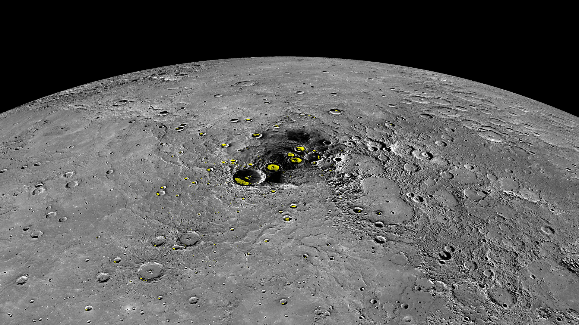 image of Mercury's North Pole for desktop