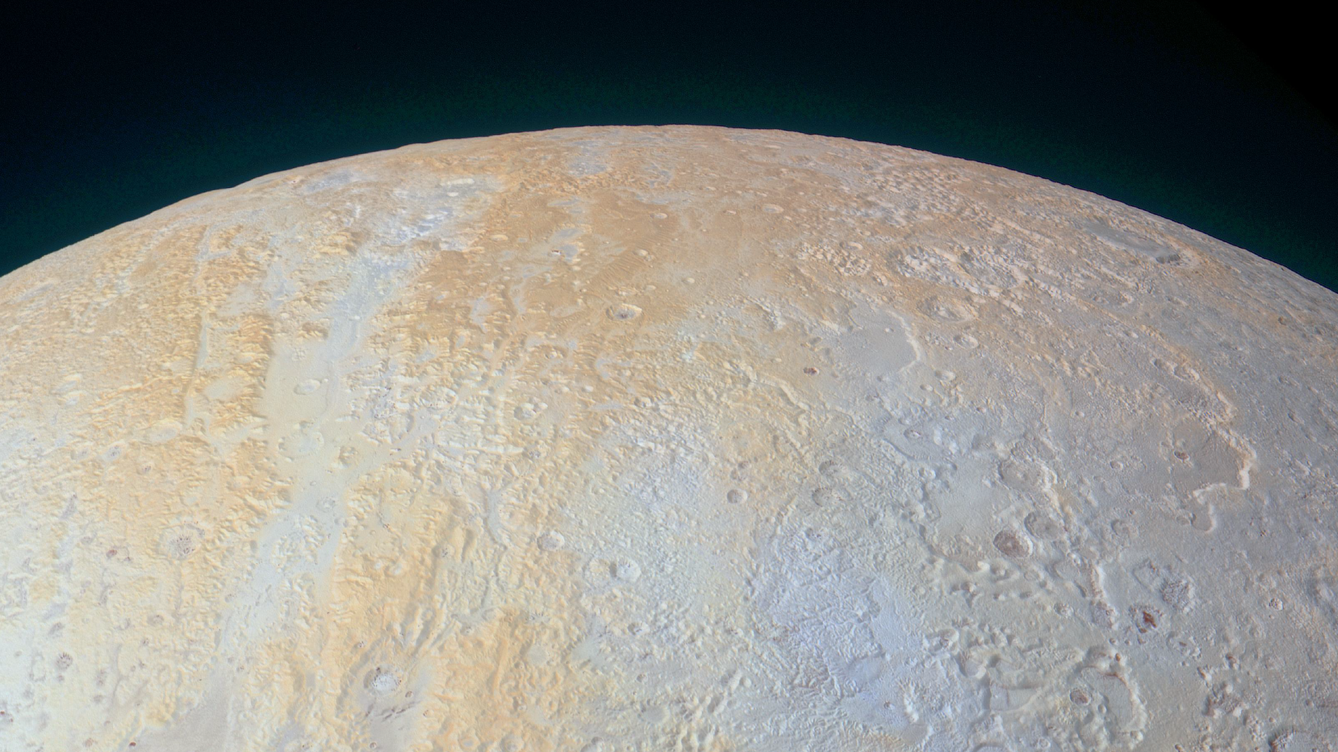 image of Pluto's North Pole for desktop